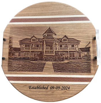 House Picture - Round Ttray