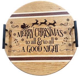 Holiday Tray (Christmas Round)