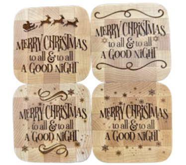 Matching Holiday Coasters