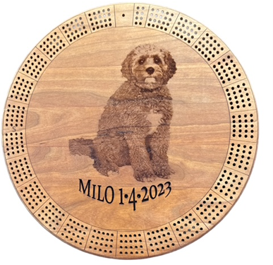 Cribbage Board - 4 Person Round (Custom)